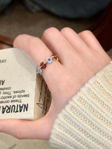 แหวนรูปวงกลมสไตล์วินเทจสำหรับผู้หญิง แหวนนิ้วชี้สไตล์ฝรั่งเศสหรูหรา แหวนเปิดนิ้วแบบเรียบง่าย ดีไซน์ที่ไม่ซ้ำใคร แหวนแฟชั่นสำหรับนักเรียน