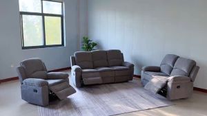 Flotti Allanna Manual Recliner Love-Seat (Dark Grey)