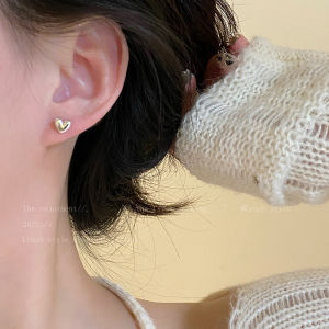 Elegant Small Heart Shaped Earrings for Women Stylish Fashionable Dainty Studs Fresh out New Alloy Gold Plated Silver