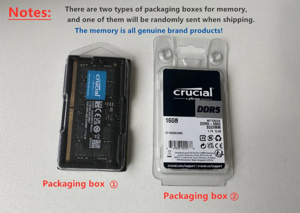 crucial | Crucial 16GB 5600mhz DDR5 SODIMM notebook memory module