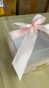 （现货Ready stock）粉色透明亚克力伴手礼盒Pink Transparent Acrylic Gift Box