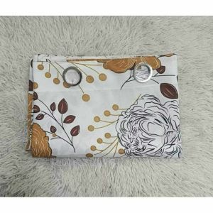 3in 1 Set Katrina Groomet Ring Curtain Printed Critona Cloth  6ft and 7ft Sizes