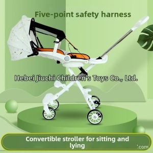LIWAN | Folding Reclinable Stroller with One-Click Rotation and Footrest
