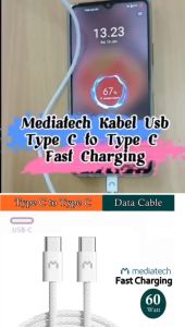 Mediatech Kabel Data Fast Charging 60W Type C to C - TCC 63