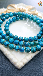 Collection Grade Chrysocolla 3 Rounds Bracelet