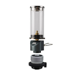 BRS Mini Adjustable Outdoor Camping Tent Gas Lamp Candle Light with Glass Chimney Non-Mantles