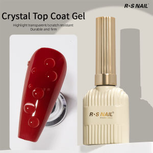 RS NAIL Crystal Top Coat Long Lasting Soak Off No Wipe UV Gel Varnish Polished-free Base Gel Shining Clear High Gloss Top Coat