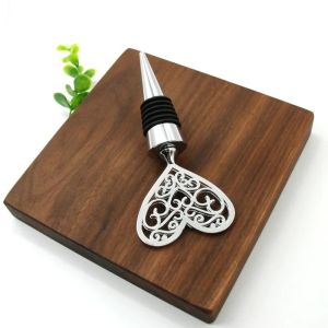 Metal Simple Wine Corks Heart-shaped Love Alloy Silicone Wine Stopper Bottle Fresh-keeping Stopper Bar Accessories Home Bars
