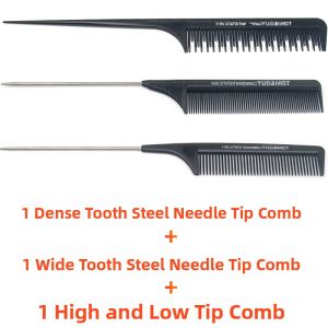 Anti-Static Hairdressing Comb Professional Hair Cutting And Styling Fine Toothed Sharp Tail Comb for Makeup Artists And Salons