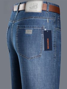 ROMON | Loose Straight Leg Mens Jeans Romon Mid Waist Zipper Fashion Urban Wear Winter New Style Casual Business Dad Clothes