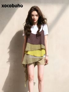 xocoboho | Fashionable Unique Spliced Camisole Womens Top