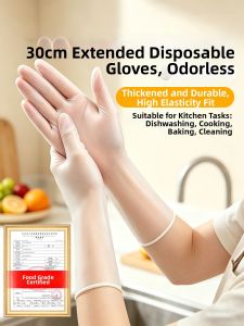 TAODUN | Durable Extended Thick Kitchen Gloves PVC Food Grade