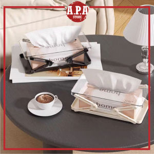 APA Luxury Extendable Tissue Box Holder Dispenser Kotak Simpan Letak Tisu Lift Up Storage Adjustable Height Organizer