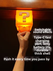 Jiaxun | Super Mario Question Mark LED Night Light with Top Sound Effect