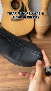 Sepatu Boots Pria Boot Touring Double Zipper & Sepatu Casual Santai Kulit M.T001