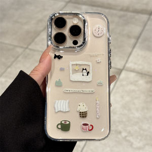 Apple 16Promax Silicone Phone Case Cute Cat Design Full Cover Shockproof Female Style Popular Internet Celebrity Favorite