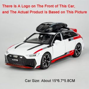 MAKEDA | 1:32 RS6 Alloy Miniature Sports Car Diecast Toys Model Sound Light Pull Back Doors Opened Simulated Interior Design Vehices Gift