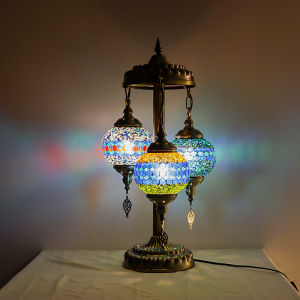Turkish Retro Table Lamp Handmade Mosaic Floor Lamp Desk Lamp Living Room Decoration Hotel Homestay Floor Lamp