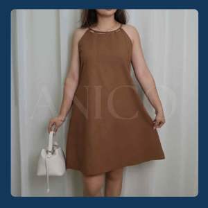 BONITA - Halter Sleeveless Dress A-line Casual Dress with secret pocket