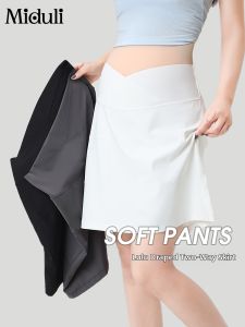 MIDULI | Anti-Flash Anti-Glare Pregnant Suitable Petite Summer Sport Half Skirt