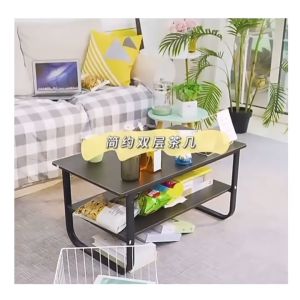 Yac โต๊ะกาแฟ 120cm โต๊ะกลางโซฟา รับแขก 2ชั้น สไตล์โมเดิร์น โต๊ะหน้าโซฟา