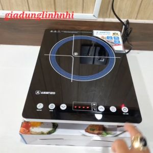 Bếp Hồng Ngoại Đơn Asanzo ISHD1 Công Suất 2000W kính cường lực dùng được nhiều nồi kiểu dáng sang trọng
