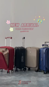 Koper President PPZ1503 Series Koper Cabin 20 Inch dan Bagasi 24 Inch 28 Inch TSA Lock Anti Theft Double Zipper Expandable Koper Mudik Koper Umroh Koper Traveling Anti Pecah