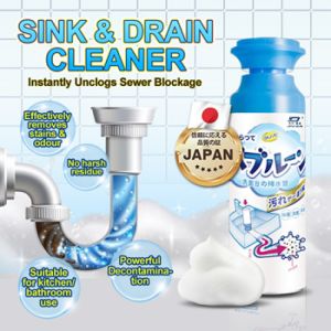 Bubble Drainage Pipe Cleaner Sink Drain Cleaner Japan Formula Multipurpose Cleaner Unclogging Blockage Deodorant Drainage Cleaner 500ml