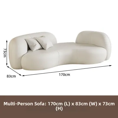 Nordic Cream Light Luxury Irregular Curved Sofa