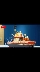 Mainan Balok Susun Sluban Model Fishing Boat M38-B1119