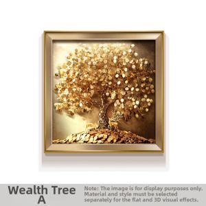 Prosperity Tree Decorative Hanging Picture Square