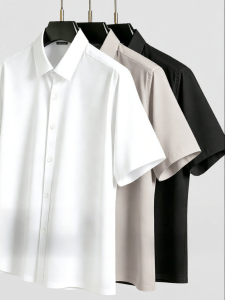Jeanswest | Business Formal Thin Ice Silk Short Sleeve Shirt