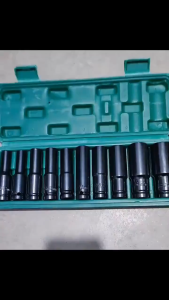 TopTools Impact Socket Set(Stok Siap)10Pcs 1/2 Inch 8-24MM Kunci Sok Set Mata Kunci Impact Impact Socket Set Alat Set Perbaikan Alat Panjang Mencapai Soket Nut Extension Impact Socket