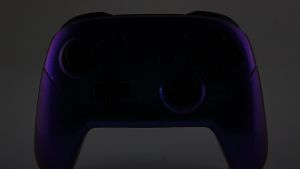 eXtremeRate Chrome Gold Replacement Handle Grips for Nintendo Switch Pro Controller Glossy DIY Hand Grip Shell for Nintendo Switch Pro - Controller NOT Included