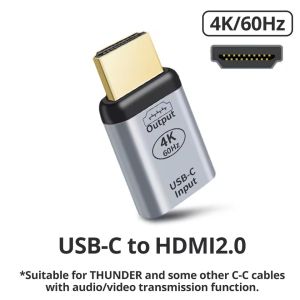 USB-C Type C Female Source to HDMI Male Sink HDTV Connector Video Adapter 4K 60hz 1080p for Monitor Tablet & Phone & Laptop