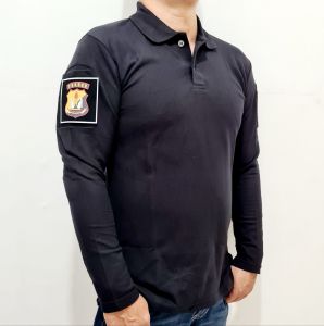 Kaos POKDAR KAMTIBMAS Polo Lengan Pendek dan Panjang PDL Tactical S - 5XL Free Bonus 3 Emblem Patch Prepet Perekat Velkro Army