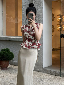 QINGMUZI | Summer Cool Old Money Style Chinese-style Skirt Set