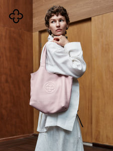 Genuine Leather Pink Tote Bag High Capacity