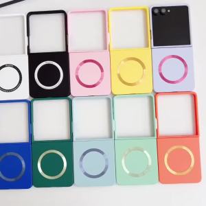 Ốp Điện Thoại PC Mỏng Từ Tính Màu Mờ Cho Samsung Galaxy Z Flip 8/7/6/5 Flip7 FE - Vỏ Bảo Vệ Chống Sốc Magsafe