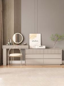 High-end Dressing Table and Drawer Cabinet for Storage and Makeup Minimalist Luxury Style