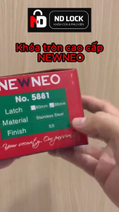 Khóa tròn NEWNEO INOX cao cấp tặng kèm 3 chìa khóa và phụ kiện ốc vít lắp đặt