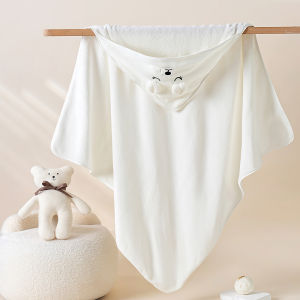 Baby Hooded Towel Newborn Baby Blanket Swaddle Super Soft Bath Towel Coral Fleece Cartoon Beach Towel for Kids Gift
