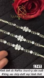 Lắc Tay Hoa Đính Đá Có 4 lá Siêu Xinh Dành Cho Các Nàng L141