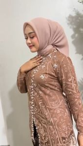 Couple Batik Modern 2025 Kebaya Sarimbit Jumbo Sintia LD 120cm Kondangan Wisuda Wanita Pria