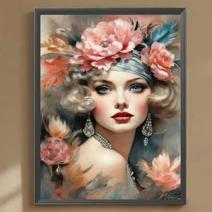 Jigsaw Puzzle 500 1000 1200 2000pcs Elegant Noble Woman With Pearls And Vintage Dress For Adults Stress Relief Relaxing Gift