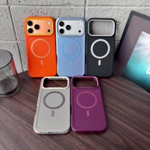 Luxury Magnetic Matte For Magsafe Armor Case For iPhone 17 16 15 14 13 Pro Max Wireless Charging Shockproof Phone Cover Funda
