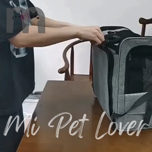 【Mi Pet Lover】Expandable Pet Backpack with Breathable Mesh Panels for Small Dogs Cats Lightweight & Portable