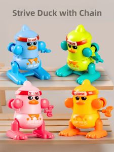Creative Wind-up Duckling Toy for Babies And Toddlers Educational Animal Themed Puzzle Plaything Helps in Learning to Crawl