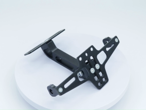 Universal Motorcycle License Plate Holder LED Lights Adjustable Rear Fender Eliminator Bracket Mount