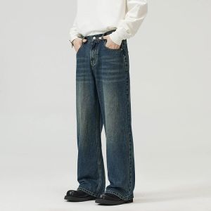 Baggy Loose Jeans Vintage - Celana Denim Reguler Oversize Vintage